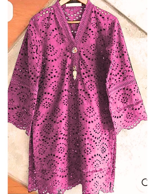 Classic Chicken Kari & Boring Embroidered 3-Piece Unstitched Suit – Elegant & Timeless